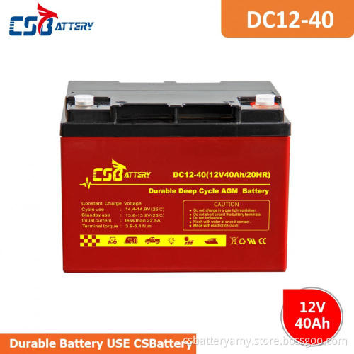 12v 40 Deep Cycle Battery